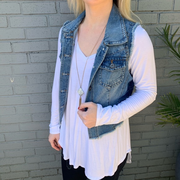 Highway Jeans Jackets & Blazers - Faded Denim Jean Vest